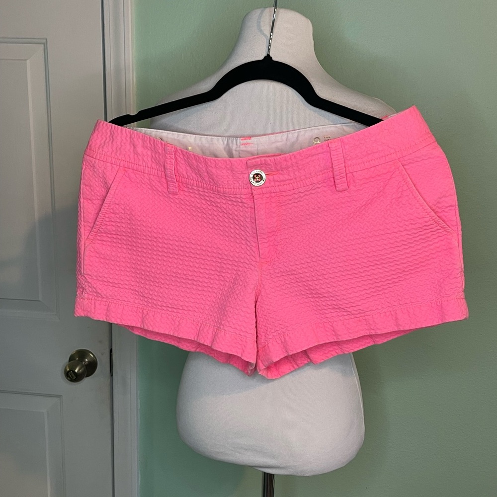 Lilly Pulitzer Bright Pink Textured Shorts
